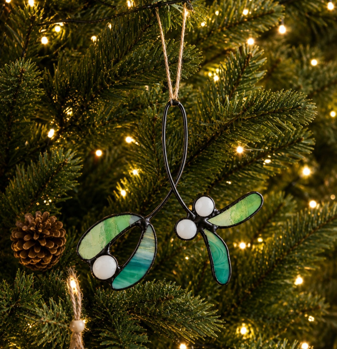 Mistletoe Sprig Stained-glass
