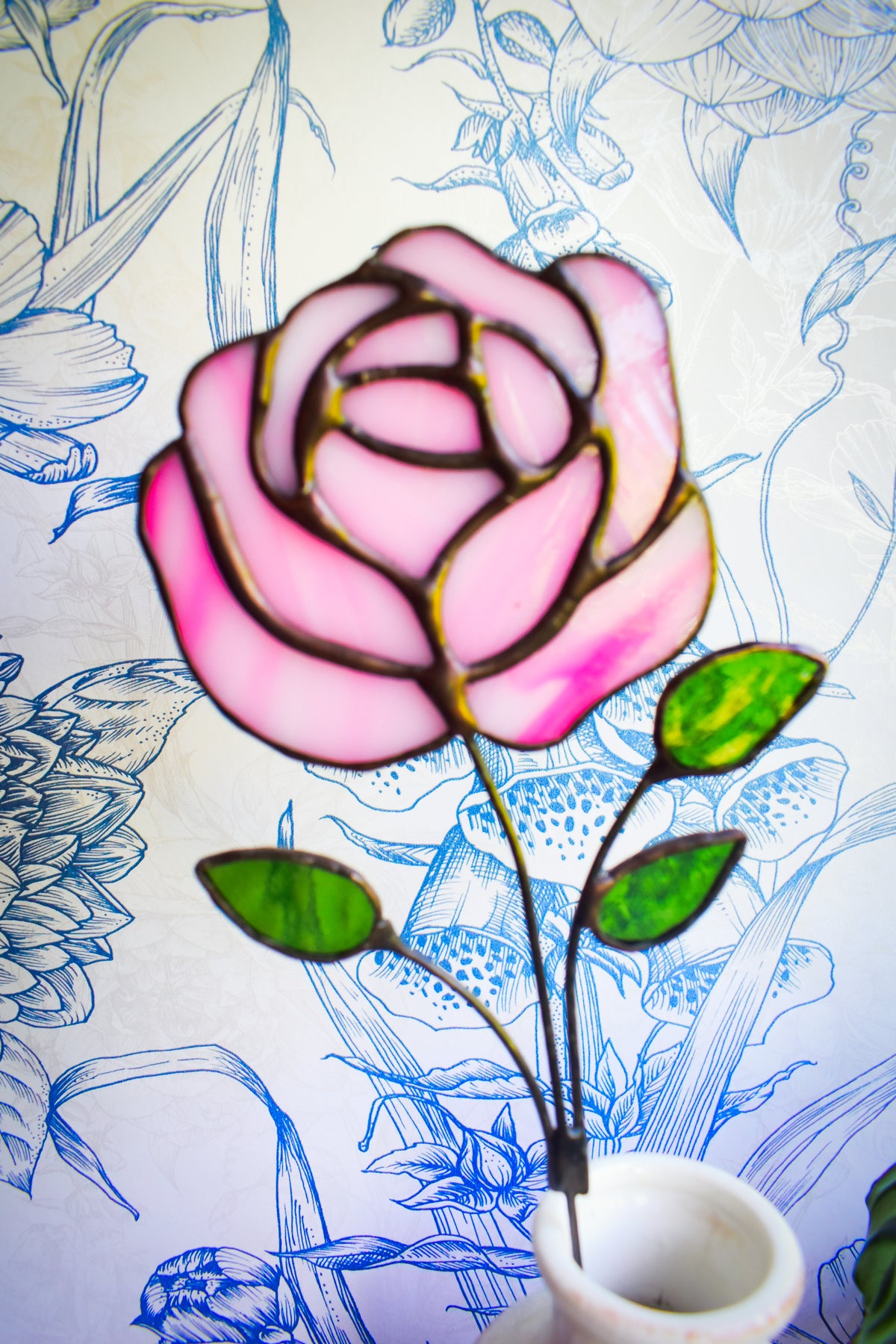 Pink Rose Flower Stem