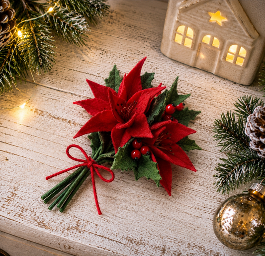 Poinsetta Posy - Holytide Christmas Collection
