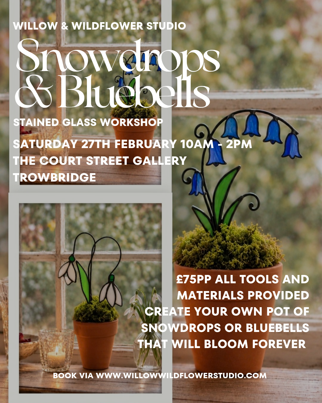 Snowdrops & Bluebells: Stained Glass Workshop 27th February