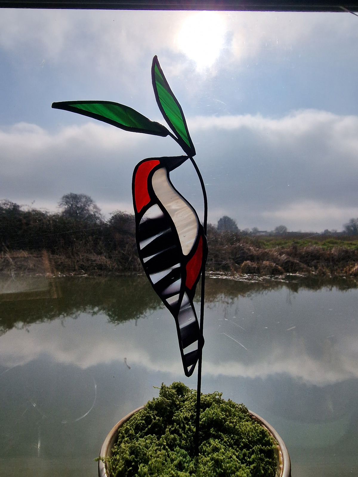 Woodpecker Plant Stake